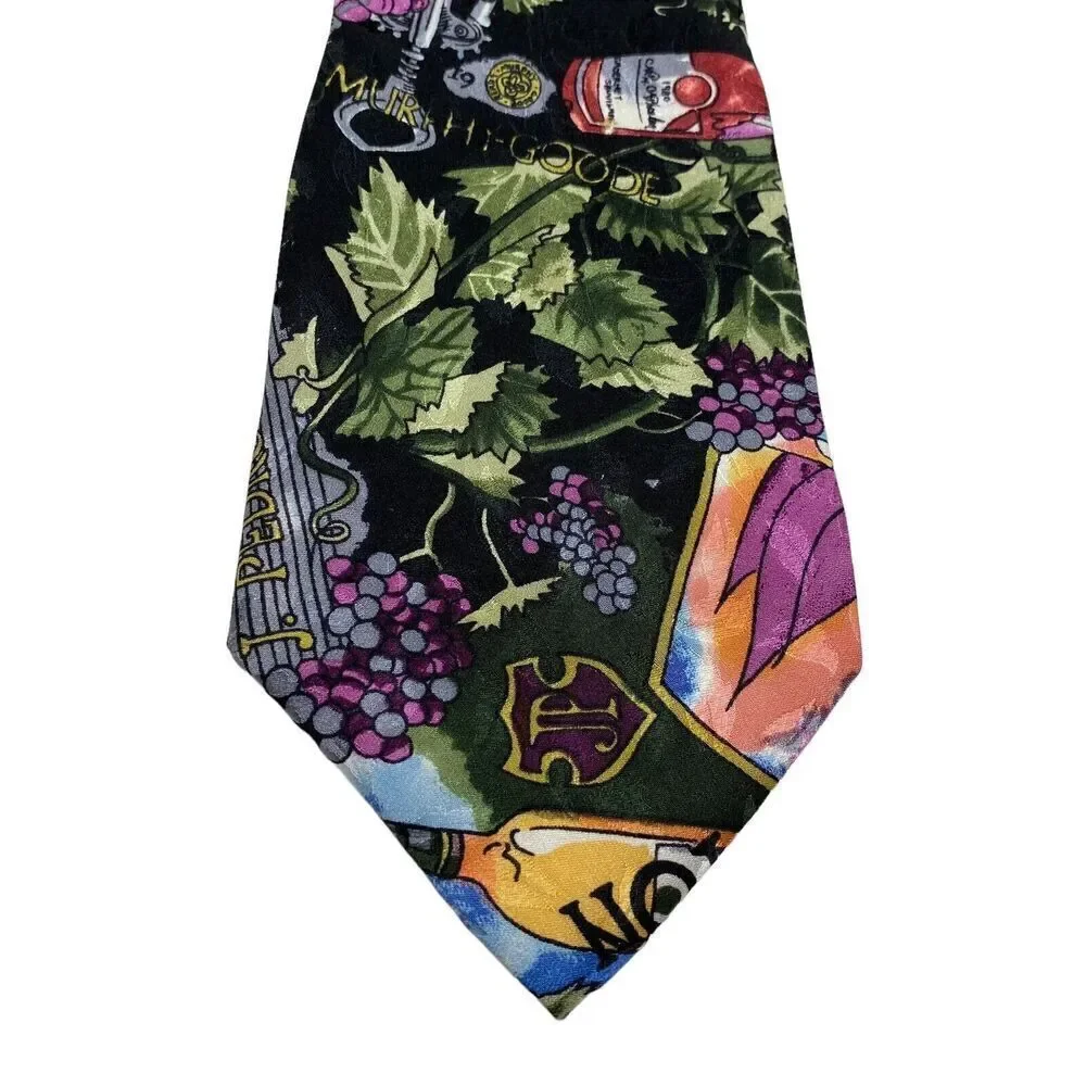 Nicole Miller Tie Men's Necktie Wine Lovers Vineyards Napa Valley